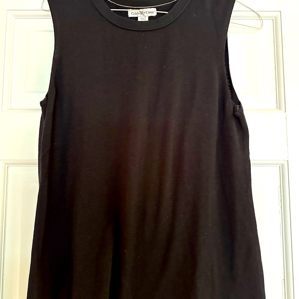 Coldwater creek tank 70/30 silk/cotton size L 14